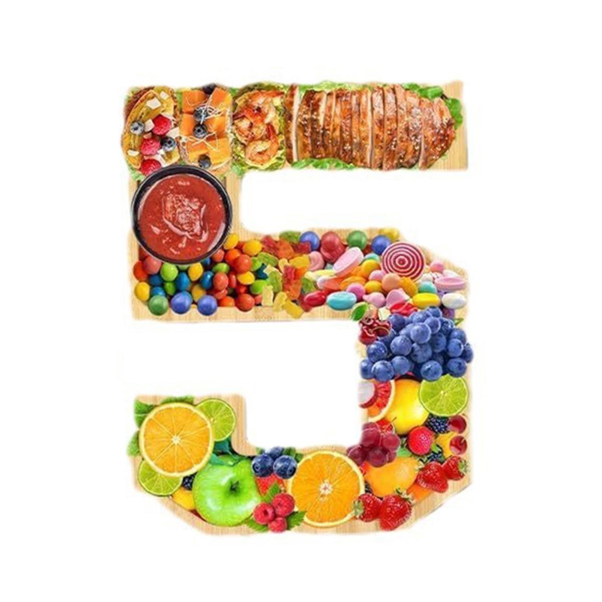 

Деревянная доска для колбасных изделий 2025 г. Украшения для выпускного, заполняемые цифры, поднос для фруктов, сыра, овощей, конфет, тортов S