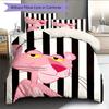 The Pink Panther2 Pattern Bedding Quilt Set  Home Decoration  Gift (1 * Duvet Cover + 2 * Pillowcase  Without Core)
