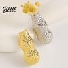 Creative Lapel Pin Peanut/Calla Shaped Flower Insert Brooch DIY Wearable Bouquet Holder Metal Clothing Ornament Brooch Clip Vase for Women Dried