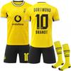 2026-27 Dortmund Casa #10 BRANDT Conjunto de Camisa de Treino Sport com Meias Adolescentes Crianças Adultos Nome Personalizado Kits de Futebol