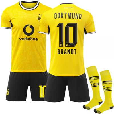 2026-27 Dortmund Domácí #10 BRANDT Sportovní Tréninková Sada Dresů s Ponožkami Dospívající Děti Dospělí Vlastní Jméno Fotbalové Sety