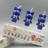 Cartoon Zodiac Image Rabbit Candle Shape White Pink Bow Tie Bow Rabbit Candle
