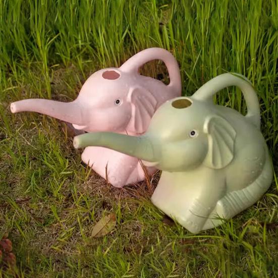2L Vattningskanna Elefantform Stor Kapacitet Extra Lång Pip Enkel Konstruktion Barn Trädgårdsredskap Enkel Vattenkontroll Trädgård