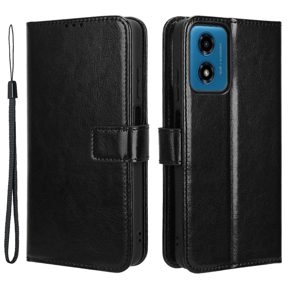 Wallet Case for Motorola Moto G04 4G/G04s 4G/G24 4G/G24 Power/E14 4G Cover PU Leather+TPU Phone Shell