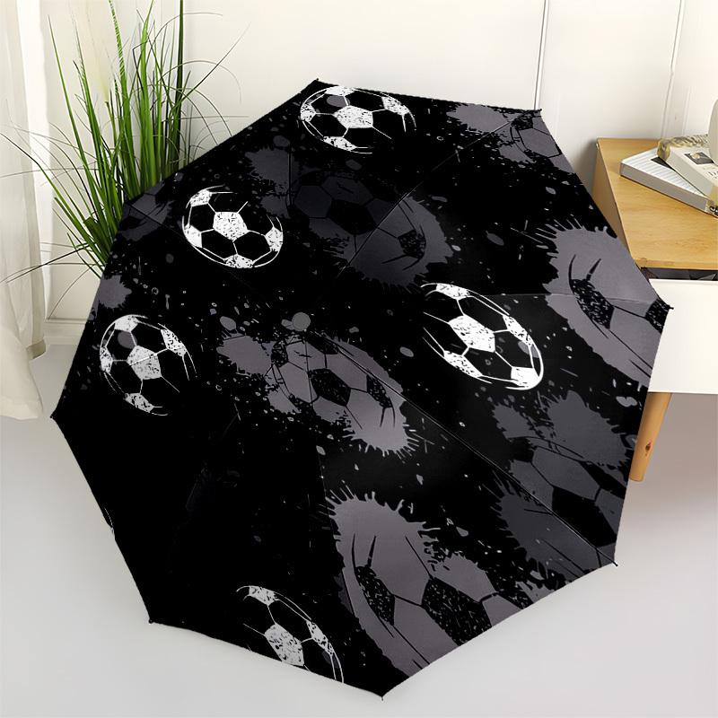 1pc Soccer Ball Pattern Umbrella with Plastic Handle,Vibrant Cartoon Pattern,Multi-functional UmbrellaPT177