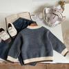 Kinder Pullover 2024 Winter Koreanische Alle-spiel Gestrickte Pullover kinder Tragen Neue Jungen Jacke Innen