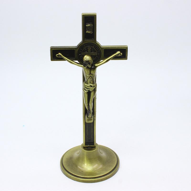 Church Relics Jesus On The Stand Cross Wall Home Chapel Decor Crucifix Antique