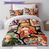 Set Copripiumino Trapuntato con Fantasia Cartone Animato Federa Decorazione per la Casa Regalo di Compleanno (1 * copripiumino + 2 * federa, senza nucleo)
