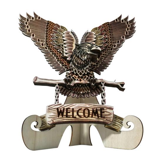 

Yousheng Eagle Деревянный Декор Лесные Животные Рустикальный Горный Настенный Рустикальный Арт Декор Многослойный Дизайн Украшение для Дома Офиса A