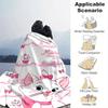 1pc Pink Fantasy Cute Cat Marie Home Decor Blanket, Couch Throw, Outdoor, Gift, Flannel Coverlet, Bedroom, Living Room, Travel