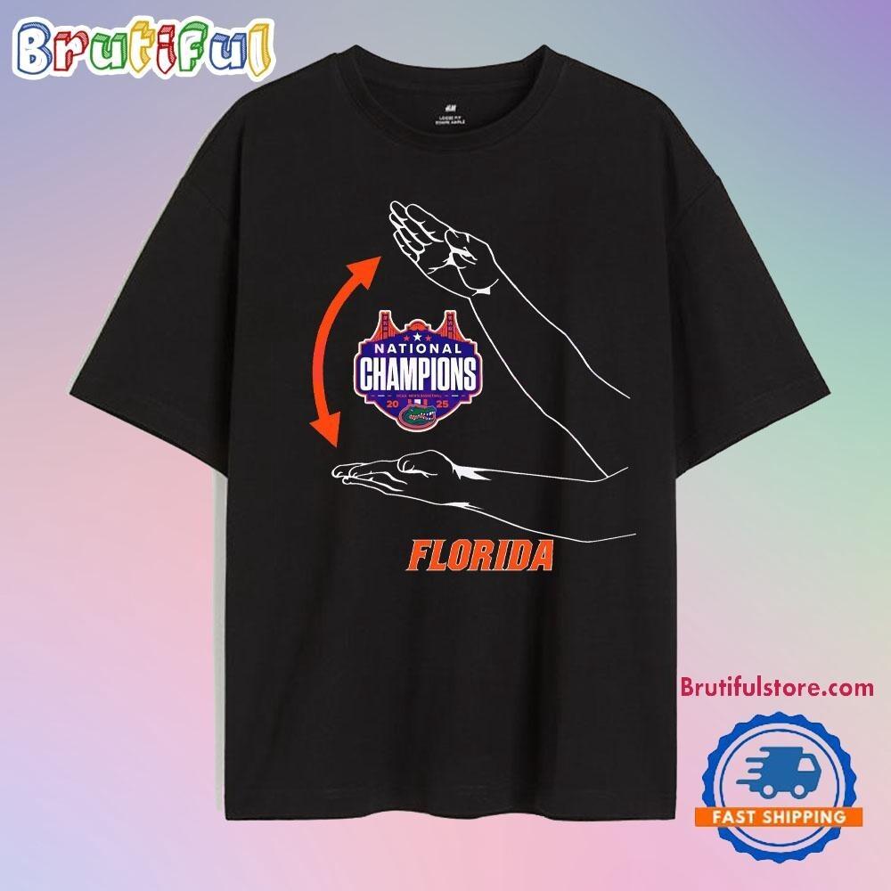 Флорида Баскетбольные Национальные Чемпионы Gator Chomp Футболка Унисекс Футболка XL