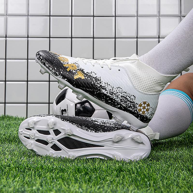 Youth Football Shoes Outdoor Spike High Top Football Boots 35