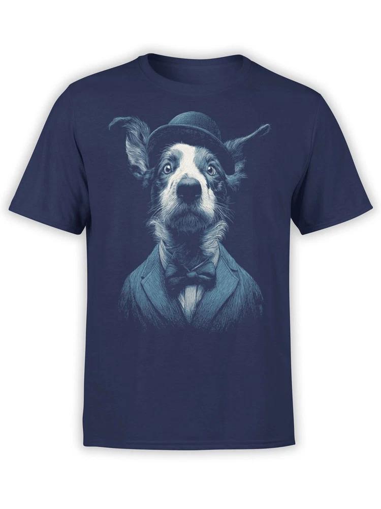 Fantucci Dapper Dog TShirt Vintage Border Collie Graphic Unisex S