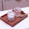 2Pcs 1:12 Dollhouse Mini Sugar Bottle Spice Seasoning Jar W/Cover Kitchen Decor