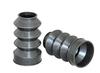 Kijima Front Fork Boots, 120mm, Top 39mm/Bottom 62mm, Short, Black, 2-Piece Set (HD-03222) for Harley Davidson
