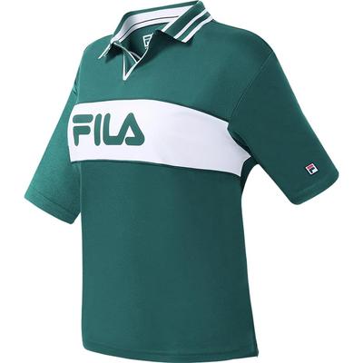 Polo décontracté d'été à manches courtes pour femmes tops Vert œil de chat A11W323115F-TQ
