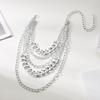 Vintage Punk Exaggerated Big Thick Cuban Link Chain Necklace For Women Gold Color Multilayer Hip Hop Choker Party Charm Jewelry