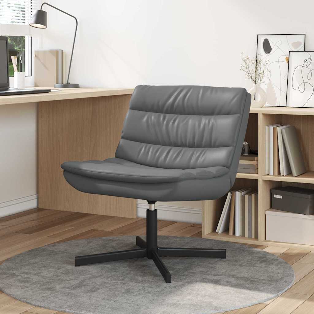 Swivel Chair Gray 63 x 75 x 76 cm PU