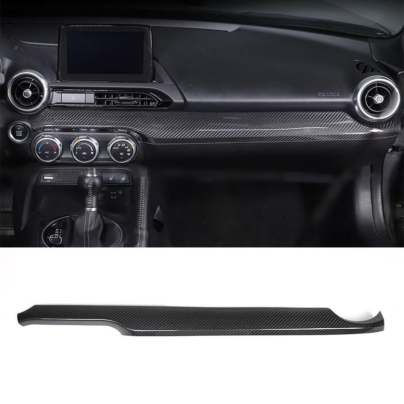 

LHD For Mazda MX-5 2016-2026 Real carbon fiber Car Center Console Dashboard Panel Decoration Cover Sticker Interior Accessories