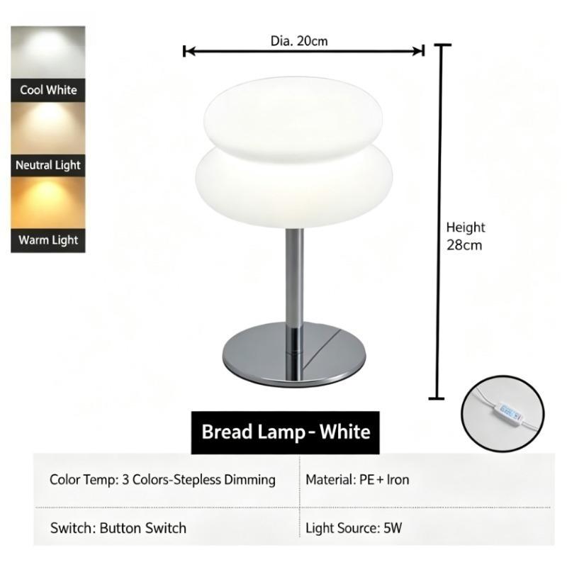 LED galda lampa maizes formā, aptumšojama