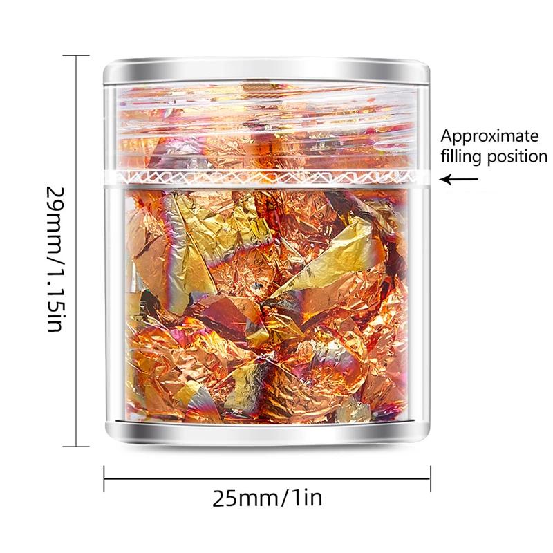 4 Bottle Gold Leaf Flakes Sequins Glitter Epoxy Resin Filling Gold Foil DIY Nail Art Decor Foil Paper Jewelry Making Accessories