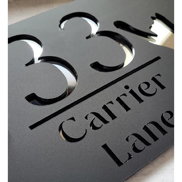 Personalised Wall Address House Number Acrylic Pet Plaques Outdoor Family Name Address Cat/Dog Door Sign White/Black