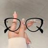 Cat Eye Glasses Women Popular Stylish Black Rim Blue Light Blocking Eyeglasses Ins Trendy Decor Design Eyewear