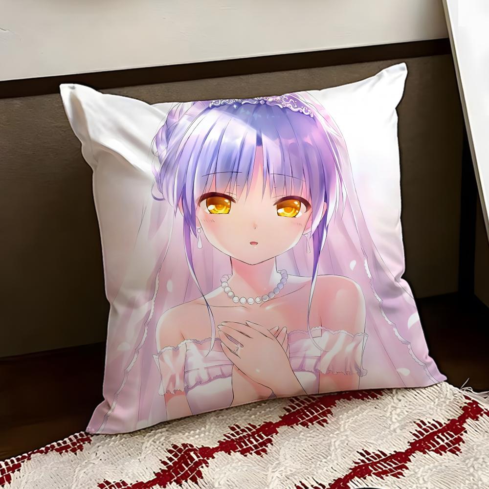 AAngel BBeats Anime Cushion Cover Reversible Soft Durable Pillow Cover Home  Car MultiScene Use for Daily Comfort