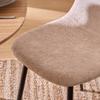 Chaise style Vintage pieds métal noir "Nathalia" Atmosphera - Beige -