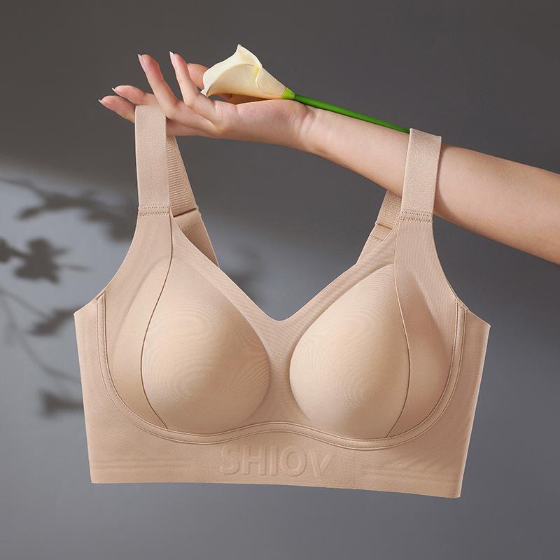 Bezešvá měkká podpůrná podprsenka proti povisání s želé zády pro ženy - Plus size