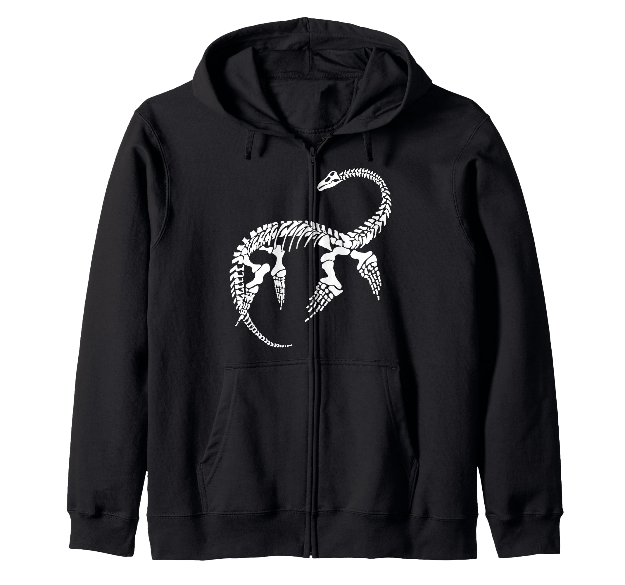 

Plesiosaurus Prehistoric Fossil Skeleton (White Logo Design) Zip Hoodie
