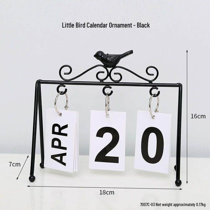 Simple Wood Flip Calendar: Perpetual Desk Ornament & Photo Prop