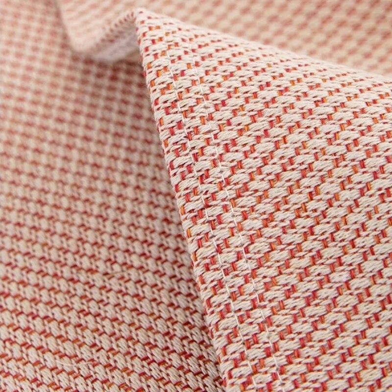 Weave Cotton Soft Linen Sofa Towel Solid Color Couch Cushion Comfortable Non Slip Sofa Towel Versatile Living Room Settee Cloth