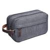 No-brand Mens Cosmetic Case Waterproof Nylon Lightweight Convenient Storage Pouch Travel Laundry Bag Ideal Business Trips Compact Size Easy Carry Gray