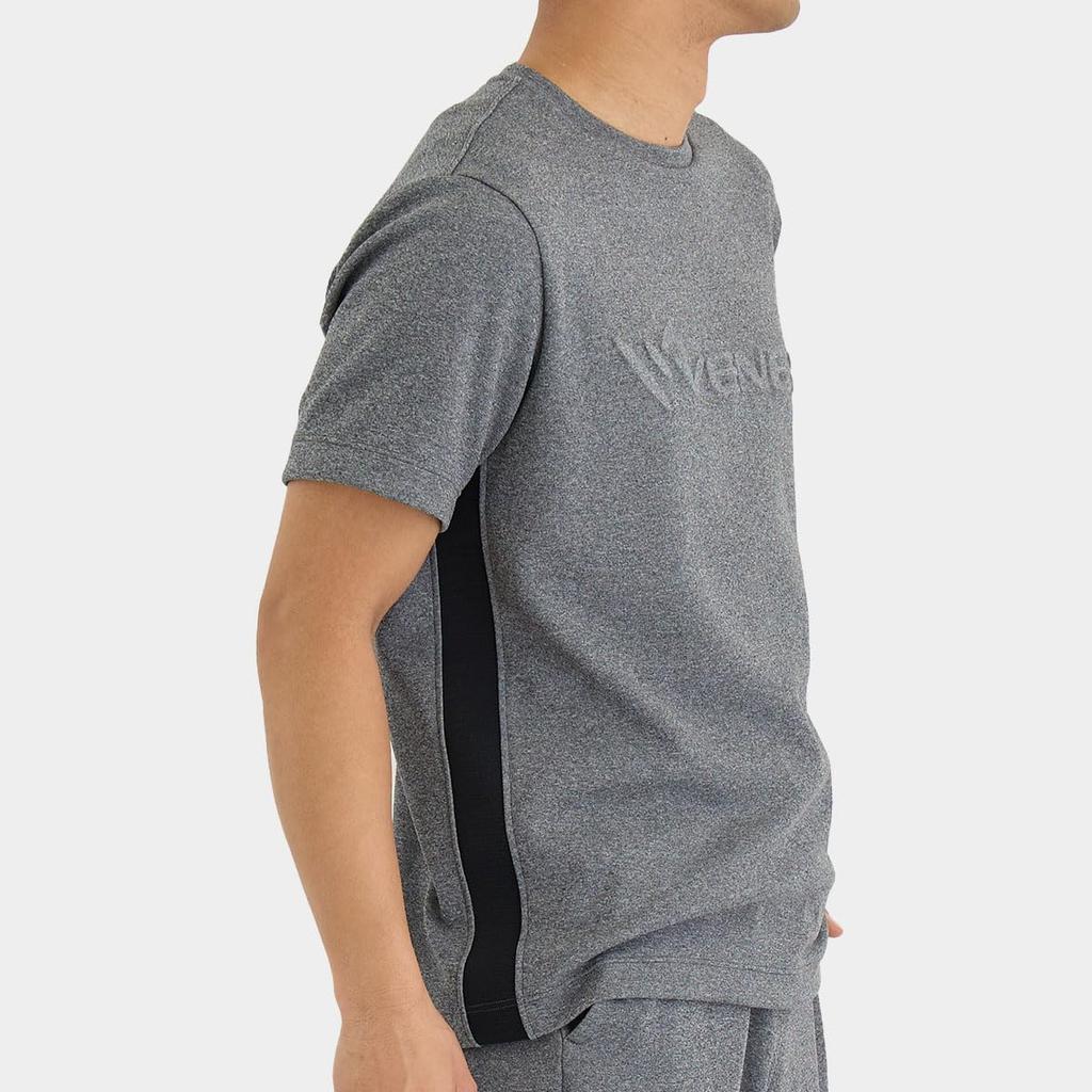 Venex Recovery Move Embossed Logo Heather Size General Medical Device Recovery Wear Men's T-Shirt, Gray, M,