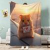 Hamster Throw Lightweight G Flannel Blanket Soft Skinfriendly for Summer Cooling