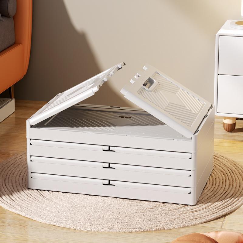 Movable Multi-layer Folding Storage Wardrobe with Wheels