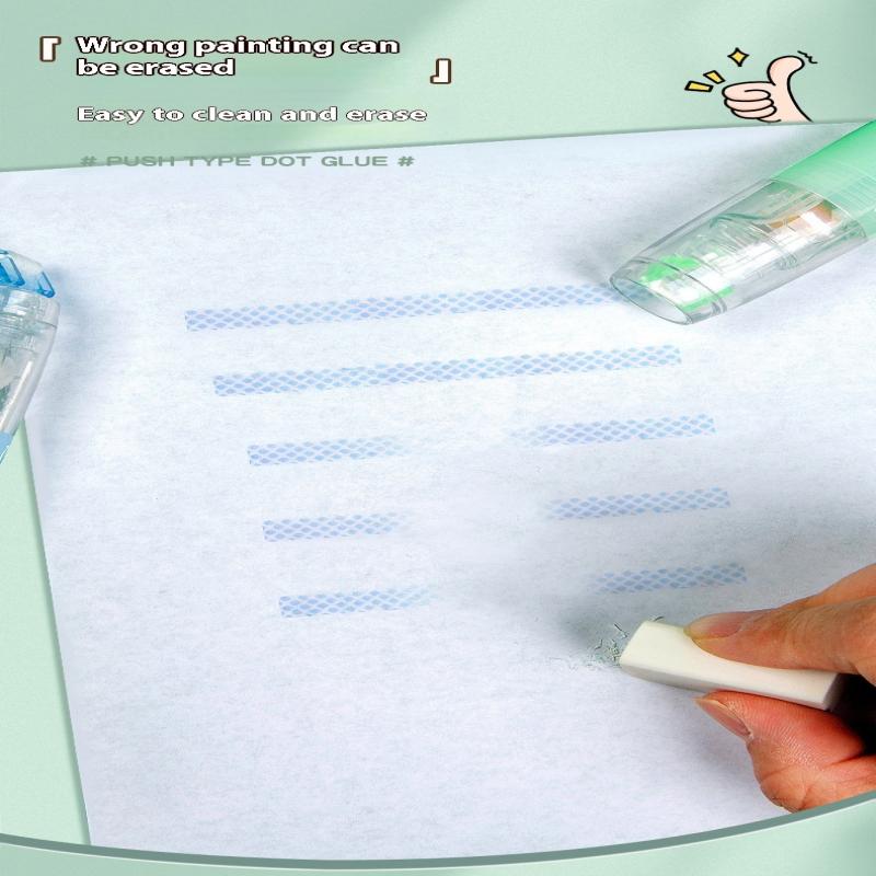 360° Rotatable Dots Glue Roller Double Sided Tape Pen 5M Refillable Adhesive For Scrapbooking Diy Crafts School Office Supplies