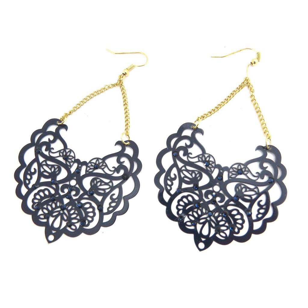 Les Trésors De Lily [L6064] - Blue 'Carmen' Earrings
