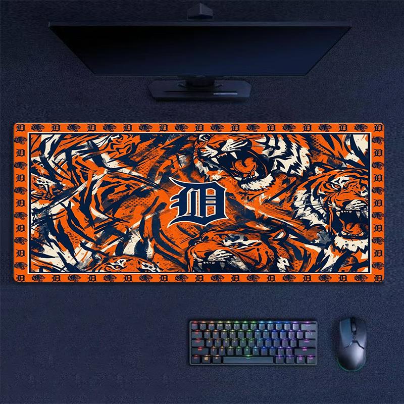 Detroit Tigers Color Mouse Pad Large Gaming Table Cushion Non-slip Laptop Tablet Big Mousepad XXL Mat Mini PC Playmat With Lock edge