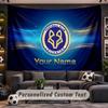 Wall Hanging Tapestry Custom NameLeicester City Pattern Personalized Printed Fabric Wall Decor