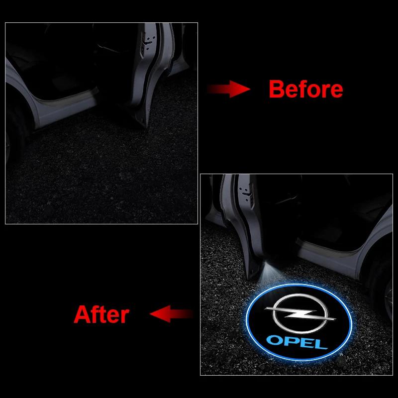 new Car Door LED HD Welcome Courtesy Shadow Projector Lamp Logo Light For Opel Insignia Astra Antara Meriva Zafira H G Corsa