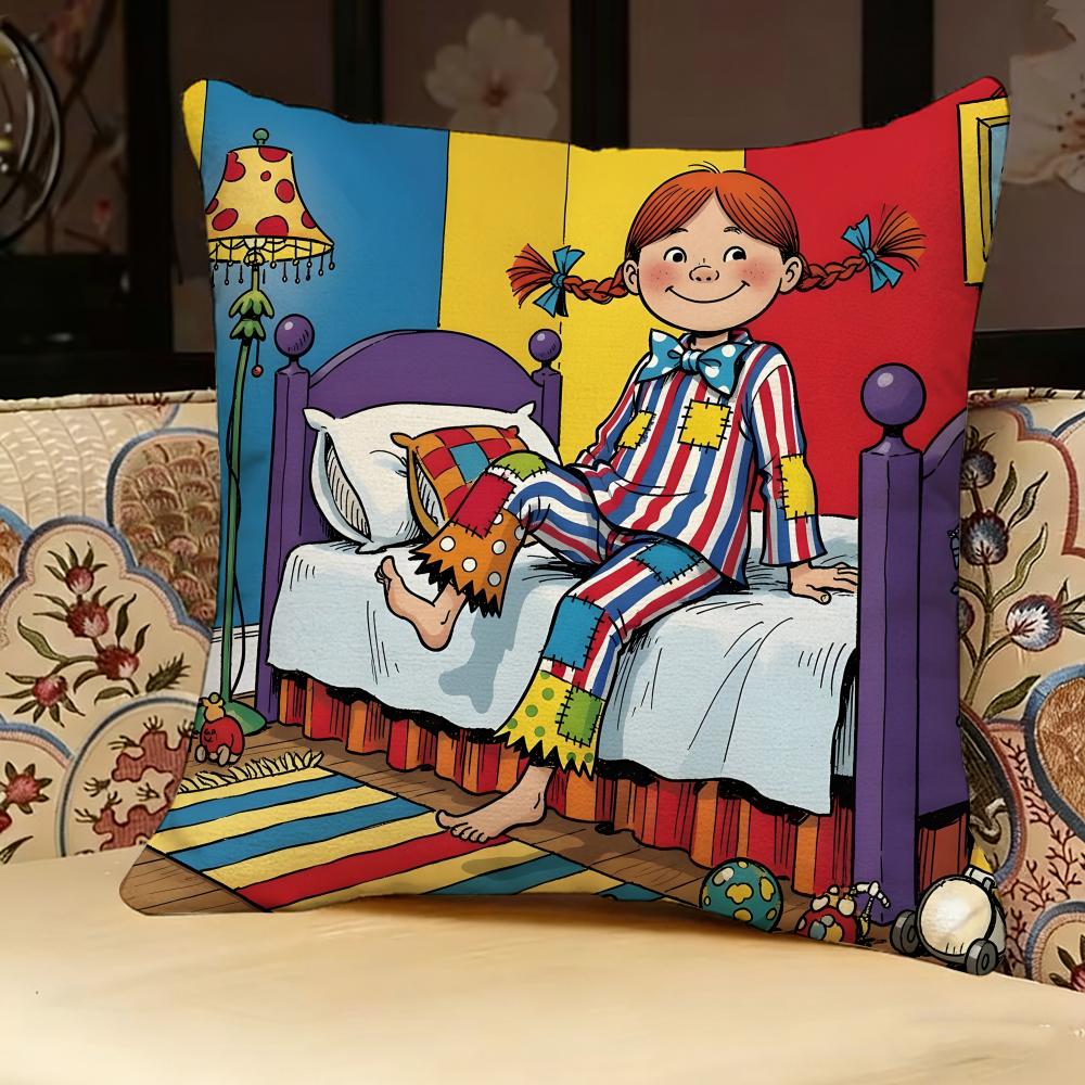 PPippi LLongstocking ANIME Pillow Case Pillowcase Doublesided Printed Sofa Cushion Bedroom Headboard Pillow