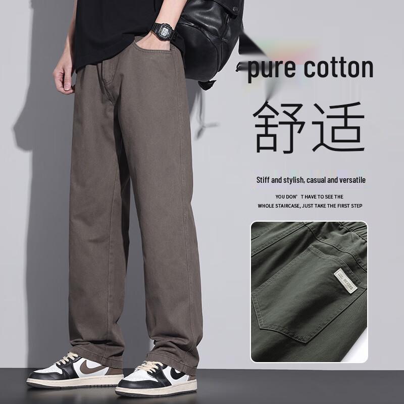 

VUUG Men s Lightweight Loose Fit Straight Leg Cotton Cargo Pants 3XL