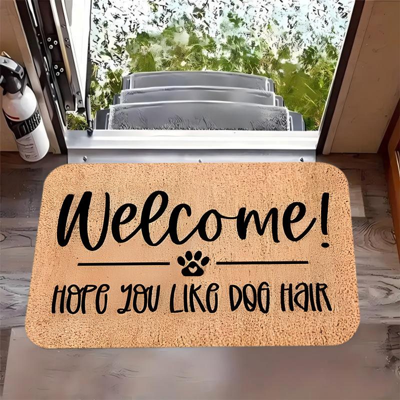 

Simple Solid Color Letter Carpet Fun Text Indoor Entrance Doormat Living Room Kitchen Bedroom Decoration Door Mat 40cm x 60cm