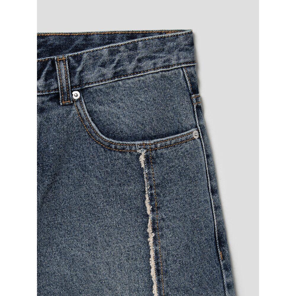 8SECONDS Wide Fit Cut Denim Shorts Navy (264725Cper)