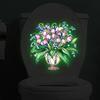 Glow-In-The-Dark Flower Toilet Sticker Luminous Toilet Decal Removable Self-Adhesive Home Decor Stickers For Bedroom Living Room