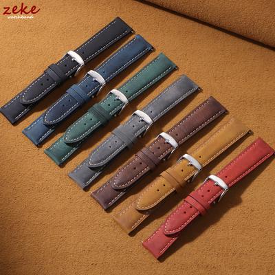 14/16/18/20/22/24mm Quick Release Watch Band Men Women Watchband Genuine Leather Watch Strap Replacement Vintage Brown Bracelets