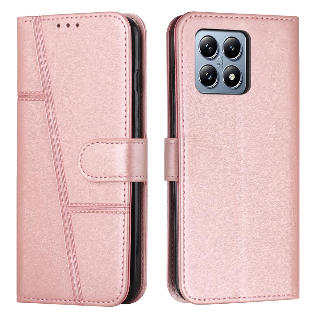 For Xiaomi 15T Leather Phone Case Foldable Stand Wallet Flip Cover with Strap