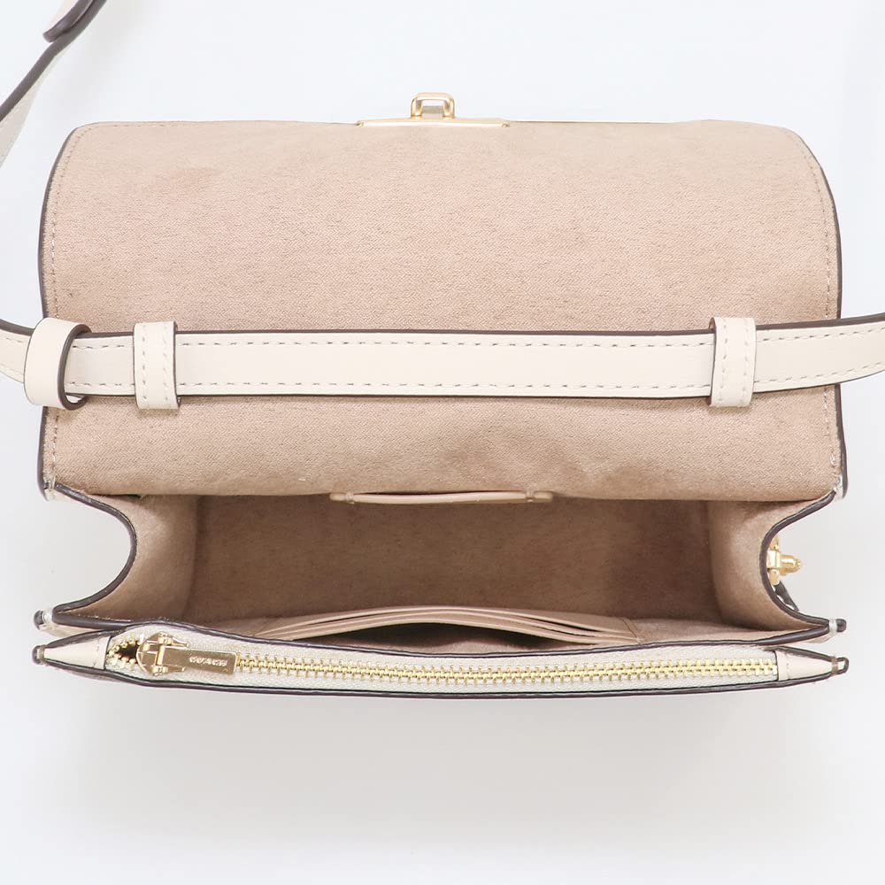Coach Shoulder Bag IMDJ8 #C5592 Khaki/White [Used]